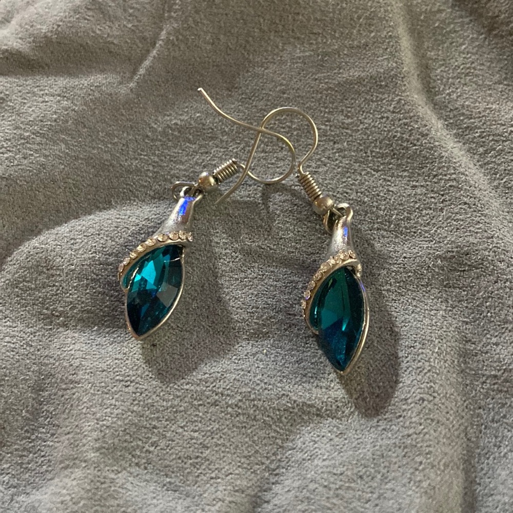 Green earrings